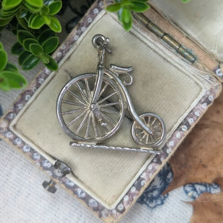 Vintage Sterling Silver Bicycle Charm