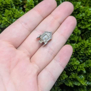 Vintage Silver Beachcomber Charm, Outhouse Travel Pendant - Image 2