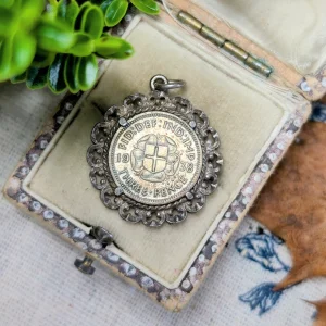 Vintage Silver Threepence Charm