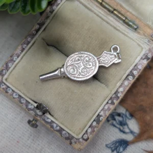 Vintage Silver Fire Bellows Charm, Opens Pendant