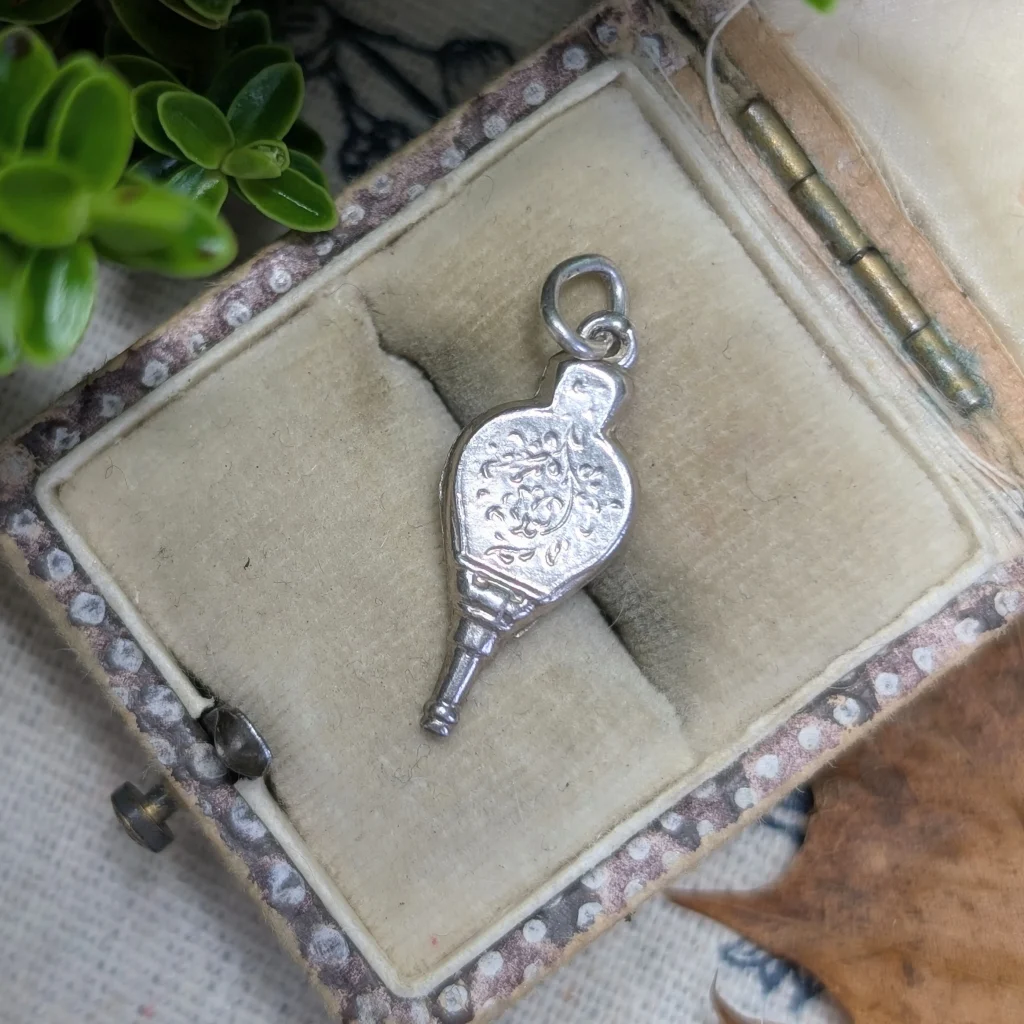 Vintage Silver Fire Bellows Charm