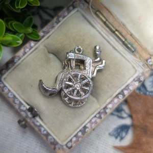 Vintage Sterling Silver Carriage Charm