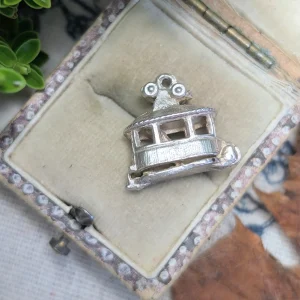 Vintage Sterling Silver Tram Carriage Charm