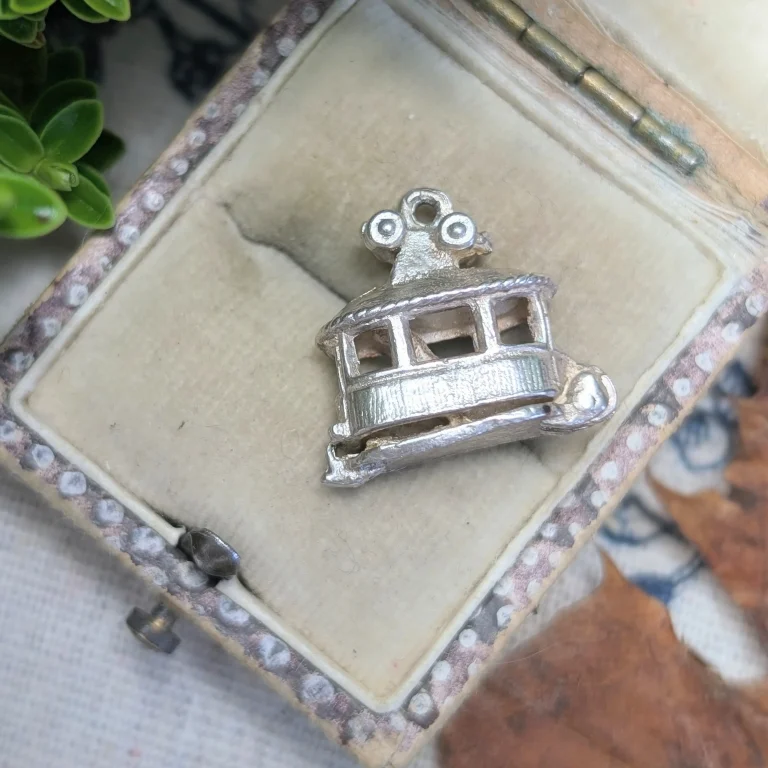 Vintage Sterling Silver Tram Carriage Charm