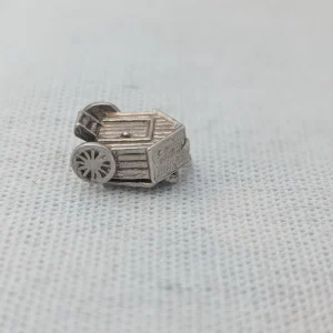 Vintage Silver Beachcomber Charm, Outhouse Travel Pendant - Image 6