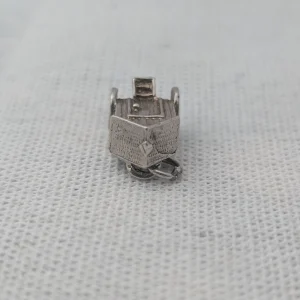 Vintage Silver Beachcomber Charm, Outhouse Travel Pendant - Image 5