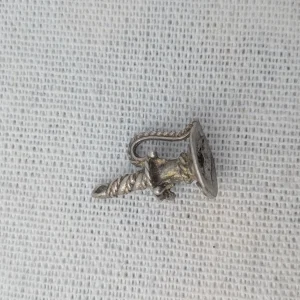 Vintage Sterling Silver Candlestick Charm, Wax Candle Pendant - Image 6