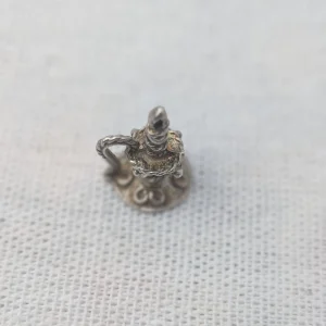 Vintage Sterling Silver Candlestick Charm, Wax Candle Pendant - Image 4