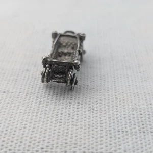 Vintage Sterling Silver Carriage Charm, Buggy Cart - Image 2