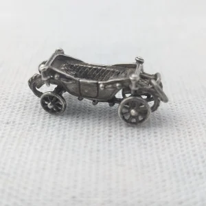 Vintage Sterling Silver Carriage Charm, Buggy Cart - Image 4