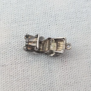 Vintage Silver Convertible Charm, Car Vehicle - Image 4
