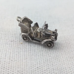 Vintage Silver Convertible Charm, Car Vehicle - Image 6