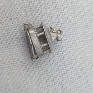 Vintage Sterling Silver Tram Carriage Charm, Opens - Image 5