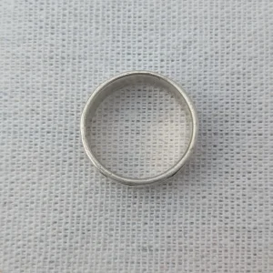 Vintage Silver Wave Band Ring, Oxidised Flames - Image 9