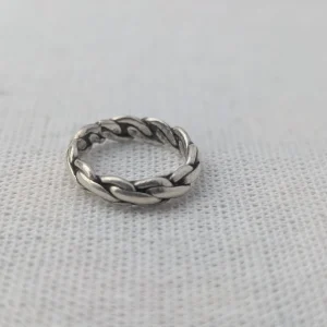 Vintage Sterling Silver Knot Ring Twisted Band - Image 7