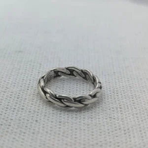 Vintage Sterling Silver Knot Ring Twisted Band - Image 8