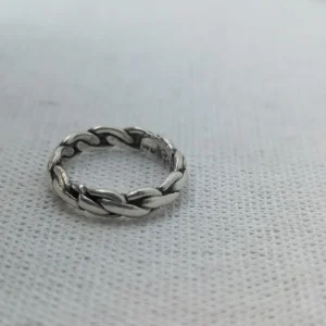 Vintage Sterling Silver Knot Ring Twisted Band - Image 9