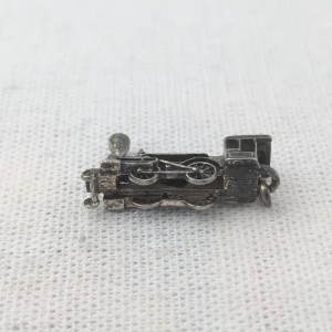 Vintage Silver Steam Train Charm Pendant - Image 4