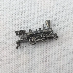 Vintage Silver Steam Train Charm Pendant - Image 6