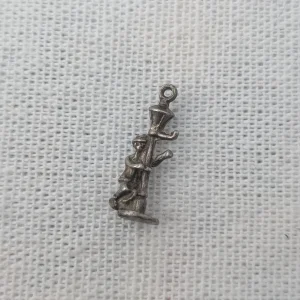 Vintage Silver Drunk Man Dancing Charm, Lightpost - Image 3