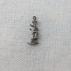 Vintage Silver Drunk Man Dancing Charm, Lightpost - Image 2
