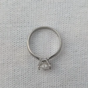 Sterling Silver Sweetheart Ring, Love Heart CZ Solitaire, Modern Simple - Image 8