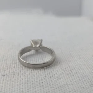 Sterling Silver Sweetheart Ring, Love Heart CZ Solitaire, Modern Simple - Image 10