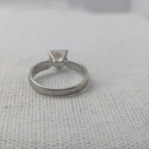 Sterling Silver Sweetheart Ring, Love Heart CZ Solitaire, Modern Simple - Image 11