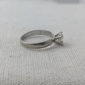 Sterling Silver Sweetheart Ring, Love Heart CZ Solitaire, Modern Simple - Image 12