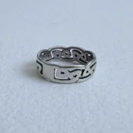 Vintage Sterling Silver Celtic Band, Eternity Knot Ring - Image 8