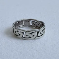 Vintage Sterling Silver Celtic Band, Eternity Knot Ring - Image 7