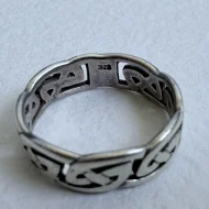Vintage Sterling Silver Celtic Band, Eternity Knot Ring - Image 5