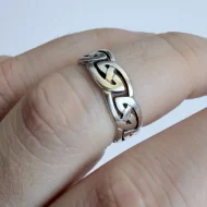 Vintage Sterling Silver Celtic Band, Eternity Knot Ring - Image 3