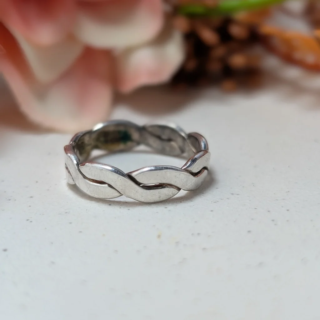 Vintage Silver Eternity Knot Band