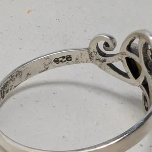Scottish Marble Celtic Ring, Spiral Twist Stacking Band - Image 6