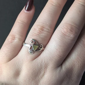 Scottish Marble Celtic Ring, Spiral Twist Stacking Band - Image 9