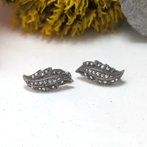 Vintage Sterling Silver Marcasite Earrings