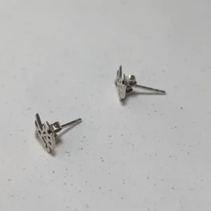 Sterling Silver Japenese Love Earrings, Kanji Character Stud - Image 3