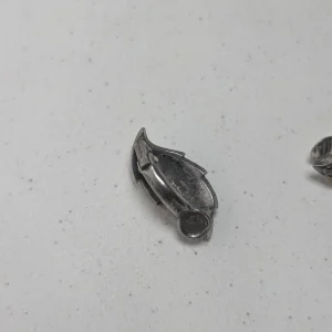 Vintage Sterling Silver Marcasite Earrings, Clip On Flower Spray - Image 9