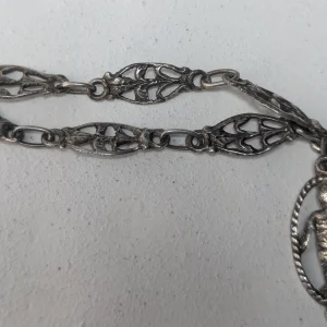 Antique Italian Silver Grand Tour Necklace, Andrea Della Robbia Swaddled Infant Chain - Image 14