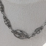Antique Italian Silver Grand Tour Necklace, Andrea Della Robbia Swaddled Infant Chain - Image 2