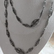 Antique Italian Silver Grand Tour Necklace, Andrea Della Robbia Swaddled Infant Chain - Image 4