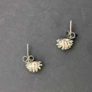 Vintage Silver Hedgehog Stud Earrings, Whimsy Animal - Image 2