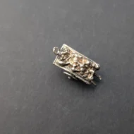 Vintage Silver Fruit Cart Charm, Market Spinning - Image 2
