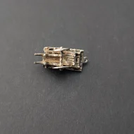 Vintage Silver Fruit Cart Charm, Market Spinning - Image 4