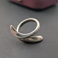 Sterling Silver Wave Wrap Ring, Twisted Crossover - Image 8