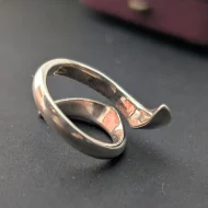 Sterling Silver Wave Wrap Ring, Twisted Crossover - Image 6