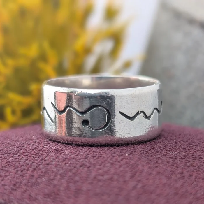 Vintage Sterling Silver Animal Figure Band