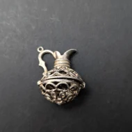 Vintage Sterling Silver Jug Decanter Charm, Opens Ornate - Image 5