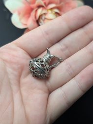Vintage Sterling Silver Jug Decanter Charm, Opens Ornate - Image 7